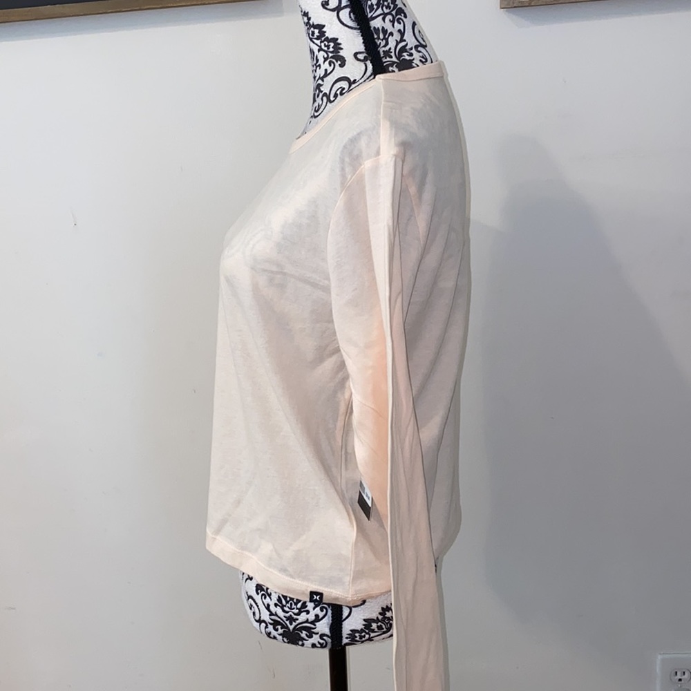 NWT!! Hurley Long Sleeve Crop Top Women's Pink Size Small - Picture 3 of 4